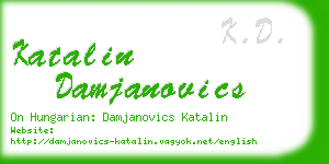 katalin damjanovics business card